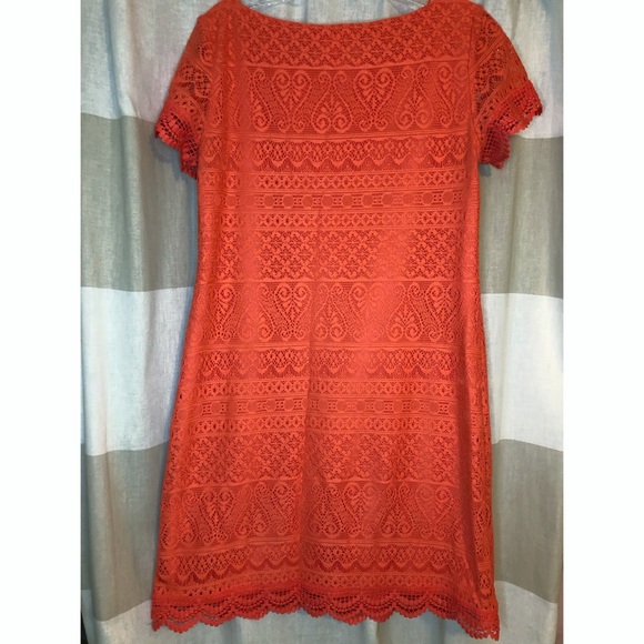 Coral Lace Dress - Picture 13 of 15